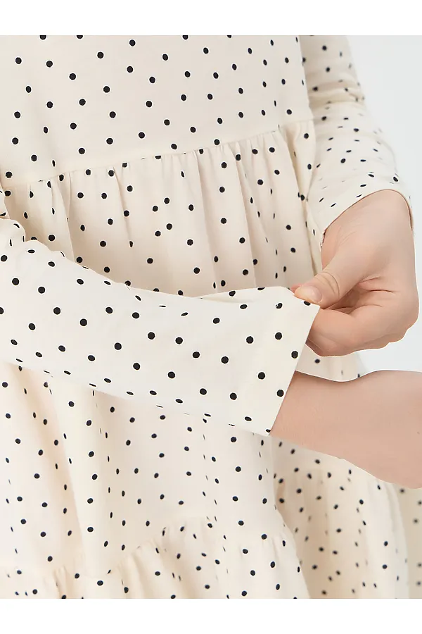 Платье MARK FORMELLE, горошек на молочном - фото 2