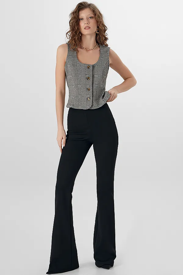 Жилет женский MARK FORMELLE, коричневая клеточка - фото 2