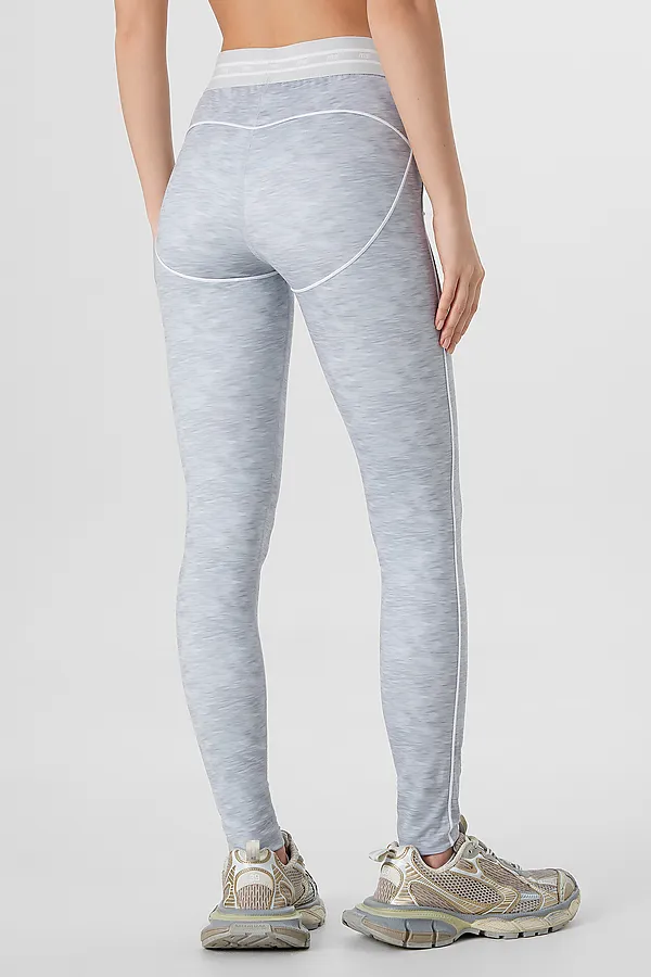 Леггинсы женские MARK FORMELLE, серый меланж +печать - фото 2