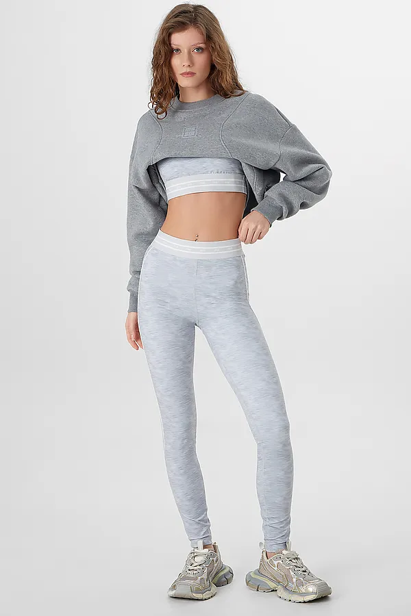 Леггинсы женские MARK FORMELLE, серый меланж +печать - фото 2