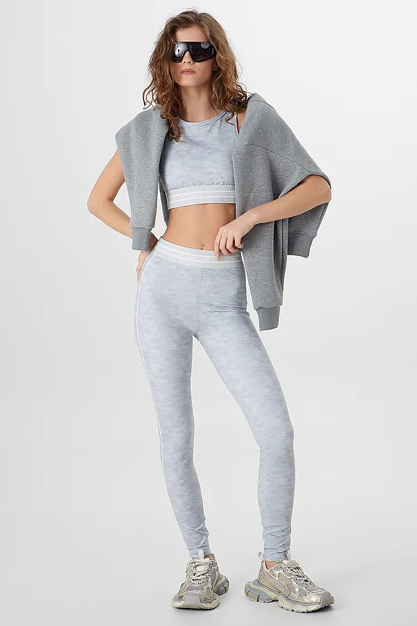 Леггинсы женские MARK FORMELLE, серый меланж +печать - фото 2