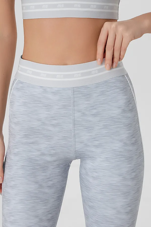 Леггинсы женские MARK FORMELLE, серый меланж +печать - фото 2