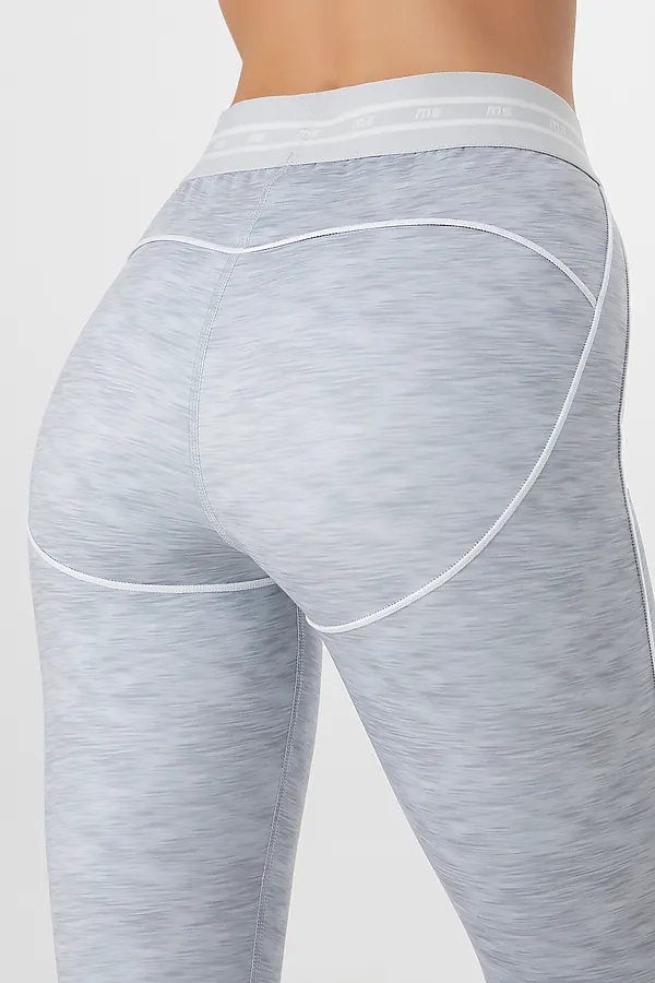 Леггинсы женские MARK FORMELLE, серый меланж +печать - фото 2