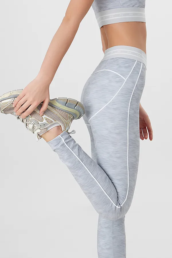 Леггинсы женские MARK FORMELLE, серый меланж +печать - фото 2