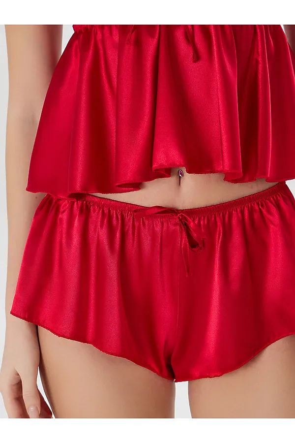 Комплект женский (блуза, шорты) MARK FORMELLE, алый - фото 2