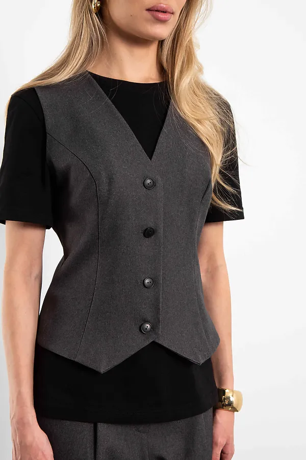 Жилет классический Basic KOSMOS, графит - фото 2