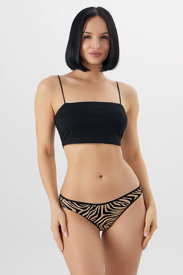 Трусы женские (3шт.) MARK FORMELLE, анималистичный принт на бежевом - фото 2