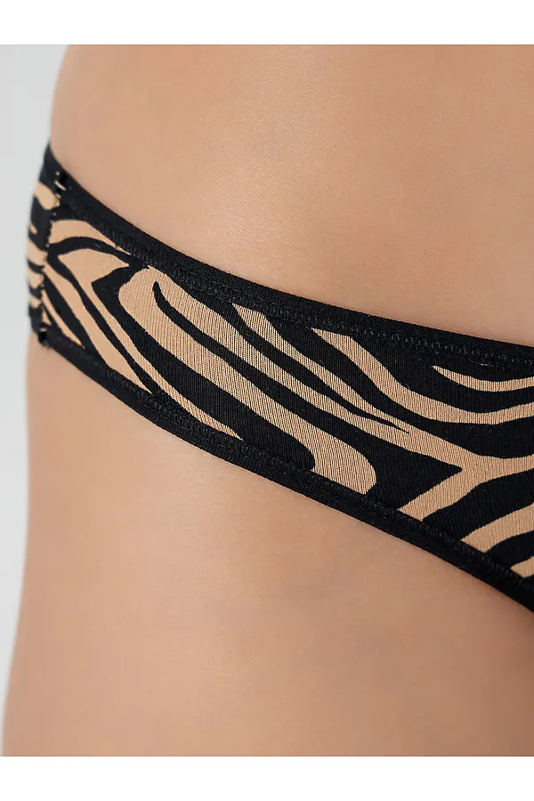 Трусы женские (3шт.) MARK FORMELLE, анималистичный принт на бежевом - фото 2