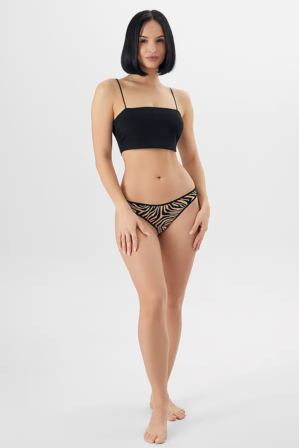 Трусы женские (3шт.) MARK FORMELLE, анималистичный принт на бежевом - фото 2