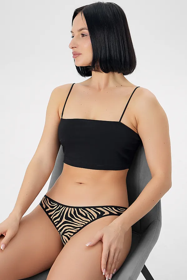 Трусы женские (3шт.) MARK FORMELLE, анималистичный принт на бежевом - фото 2