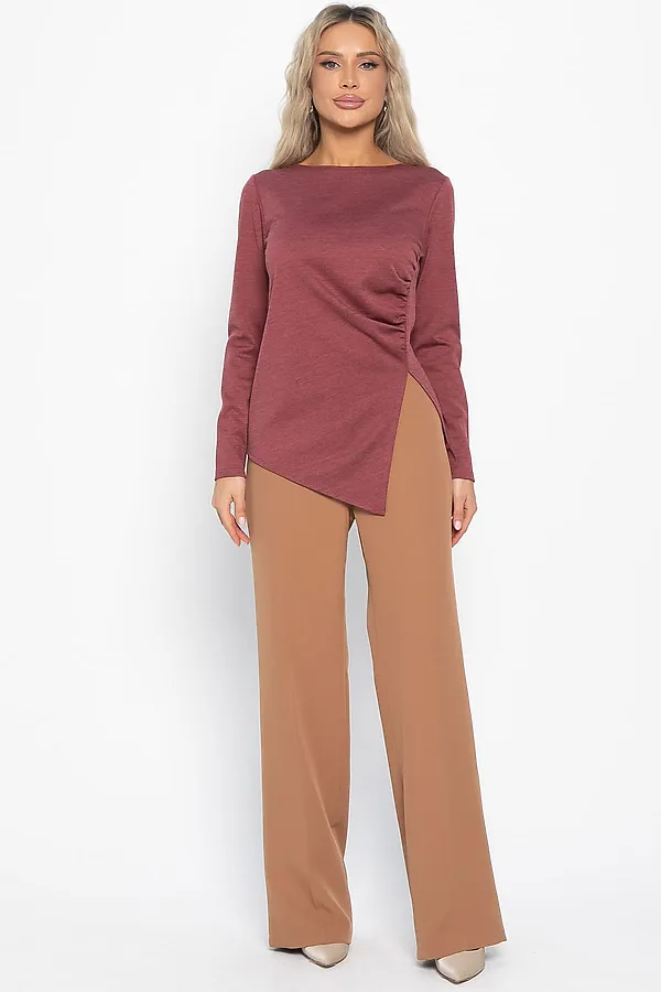 Блуза Тильда LADY TAIGA, бордовая - фото 2