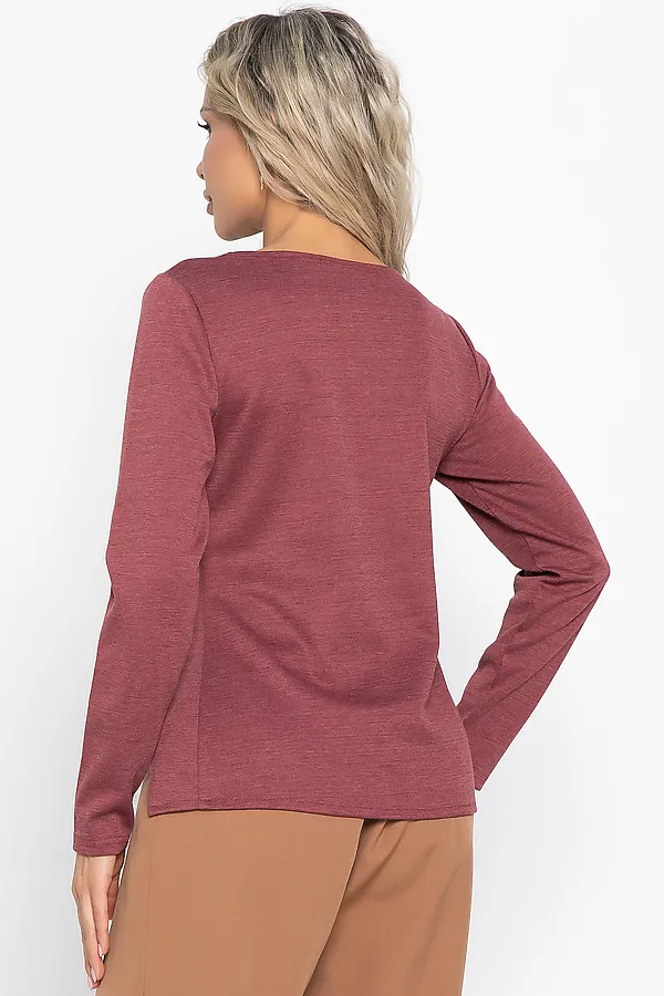 Блуза Тильда LADY TAIGA, бордовая - фото 2