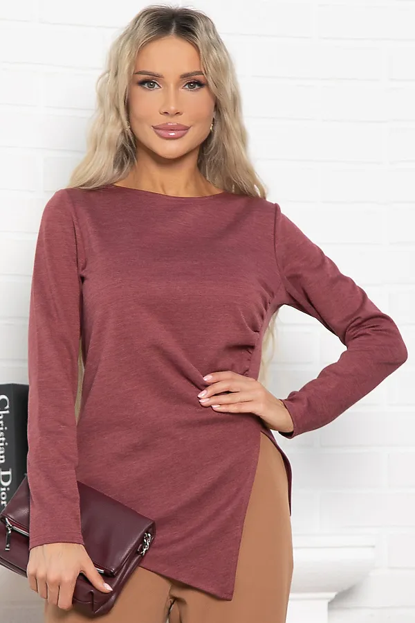 Блуза Тильда LADY TAIGA, бордовая - фото 2