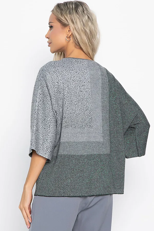 Джемпер Орлеан LADY TAIGA, серый/изумруд - фото 2