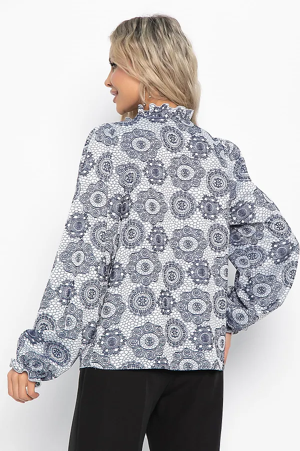 Блуза Доменика LADY TAIGA, серо-синяя - фото 2