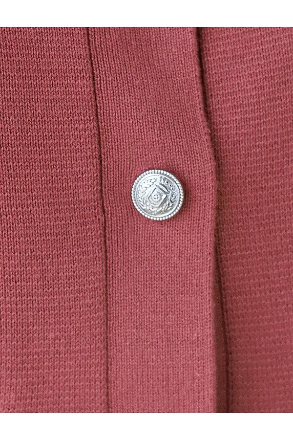 Кардиган c коротким рукавом вязаный из хлопка с акрилом VILATTE, пыльно-розовый - фото 2