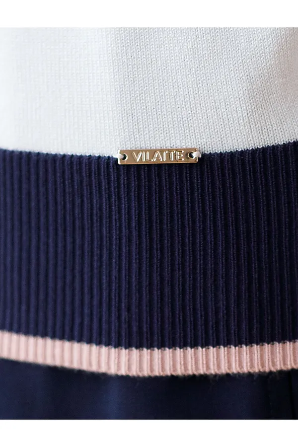 Джемпер с V-вырезом с коротким рукавом из вискозы VILATTE, белый - фото 2