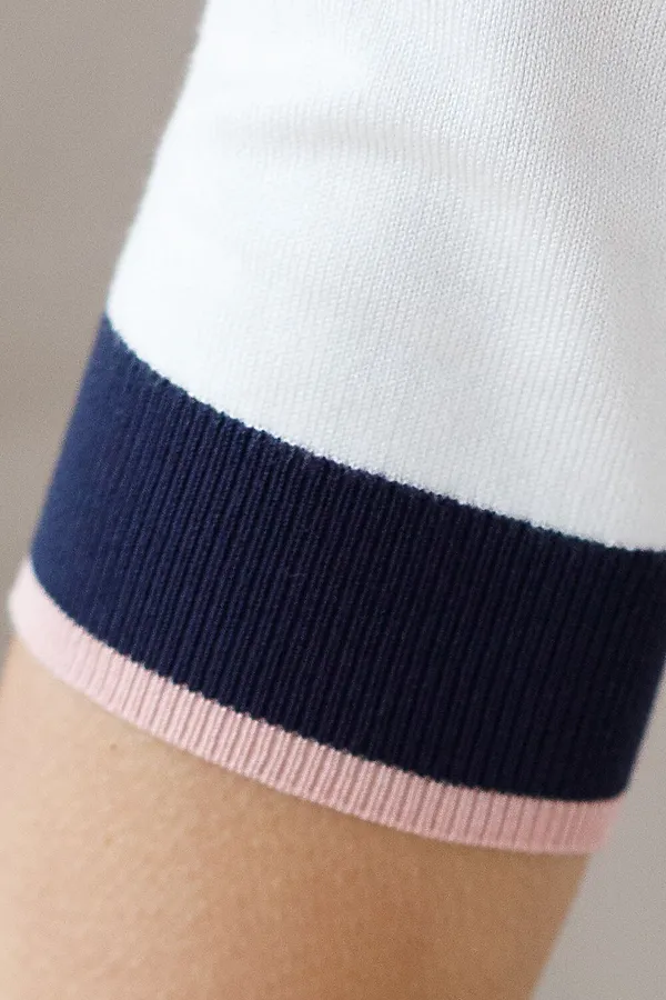 Джемпер с V-вырезом с коротким рукавом из вискозы VILATTE, белый - фото 2