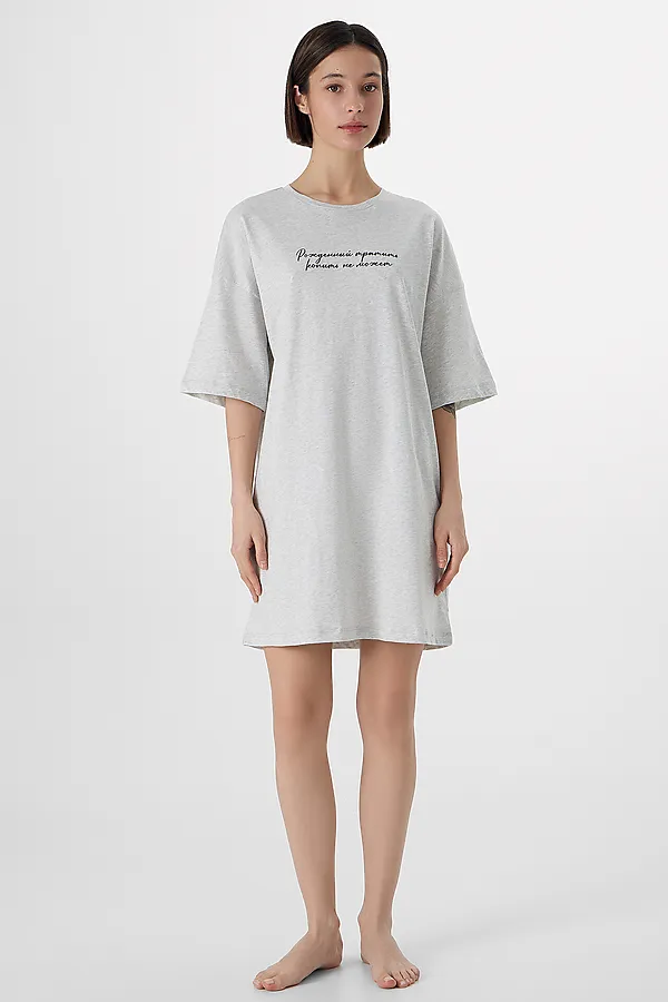 Туника женская MARK FORMELLE, серый меланж 4306-а +печать2 - фото 2