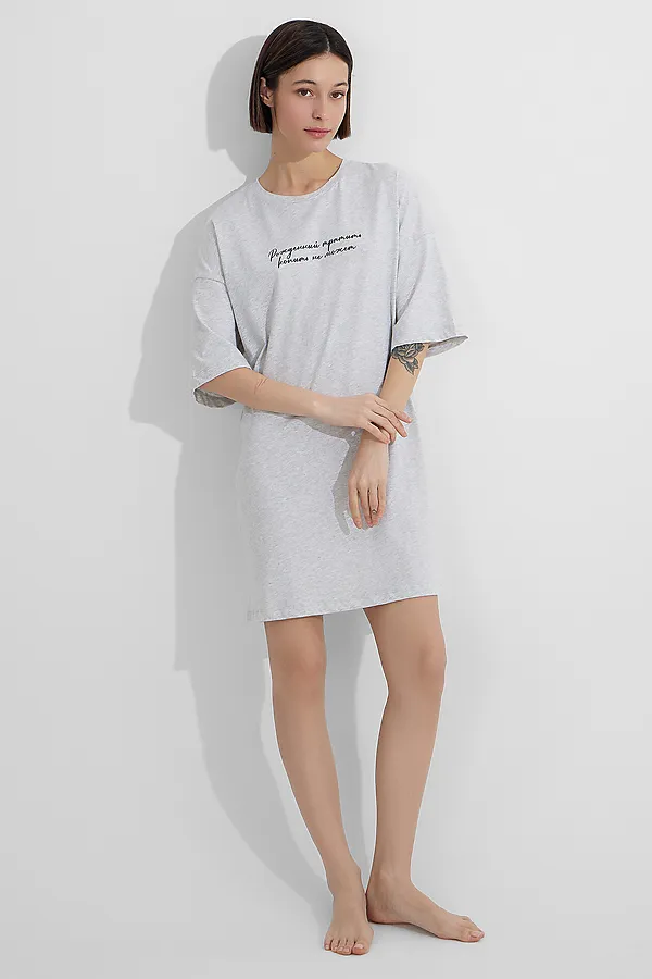 Туника женская MARK FORMELLE, серый меланж 4306-а +печать2 - фото 2
