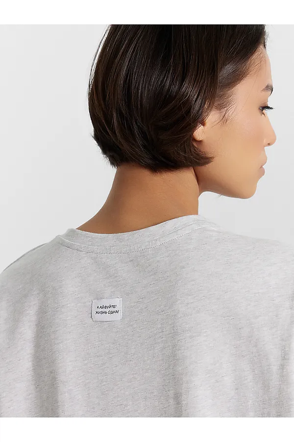 Туника женская MARK FORMELLE, серый меланж 4306-а +печать2 - фото 2