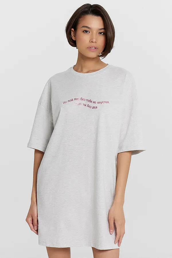 Туника женская MARK FORMELLE, серый меланж 4306-а +печать2 - фото 2