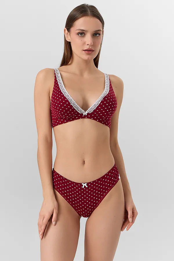 Бюстгальтер женский MARK FORMELLE, сердечки на т.красном - фото 2