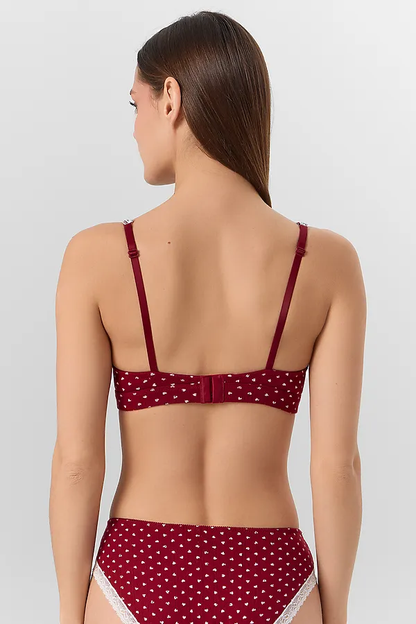 Бюстгальтер женский MARK FORMELLE, сердечки на т.красном - фото 2
