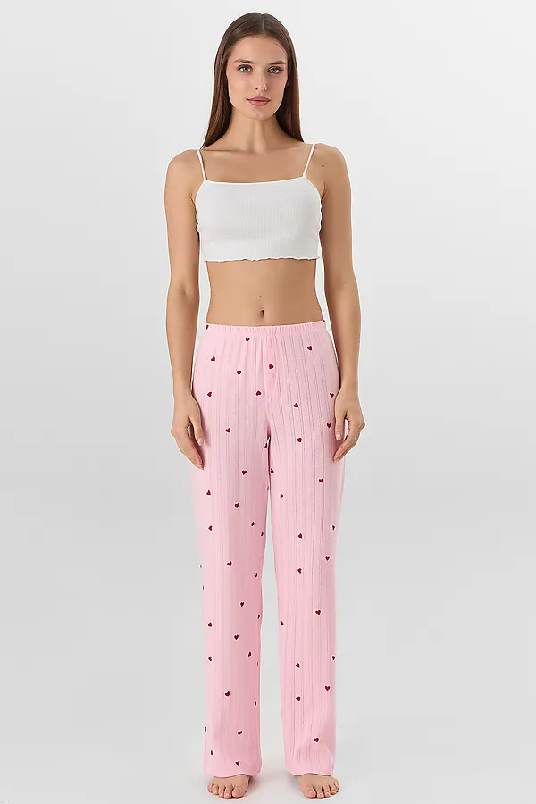 Брюки MARK FORMELLE, сердечки на розовом - фото 2