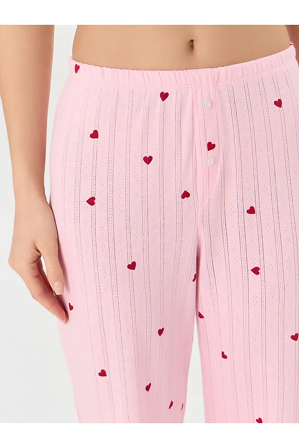 Брюки MARK FORMELLE, сердечки на розовом - фото 2