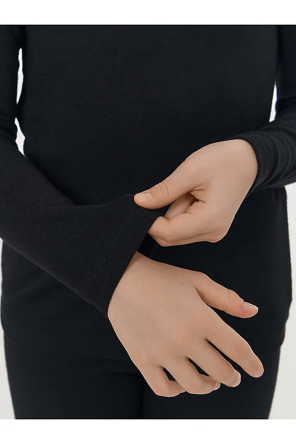 Комплект для девочек "термо" (джемпер, леггинсы) MARK FORMELLE, черный - фото 2