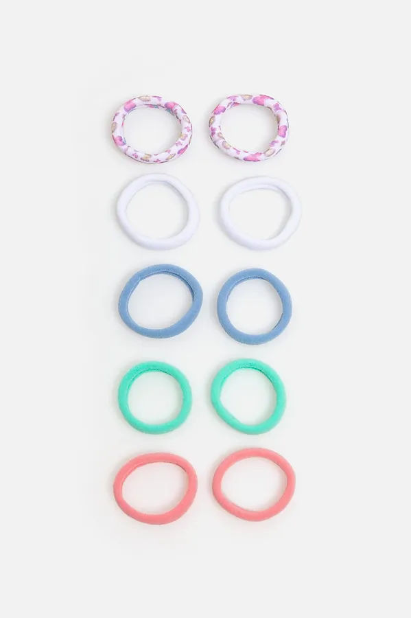 Набор из 10 резинок для волос ACOOLA, цветной - фото 2