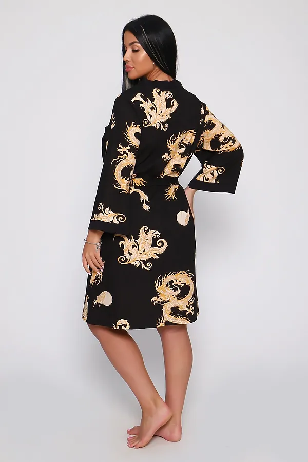 Пеньюар с сорочкой Драконы 729 НАТАЛИ, черный - фото 2