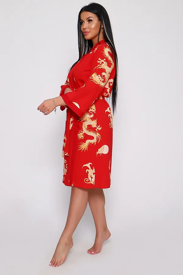 Пеньюар с сорочкой Драконы 729 НАТАЛИ, красный - фото 2