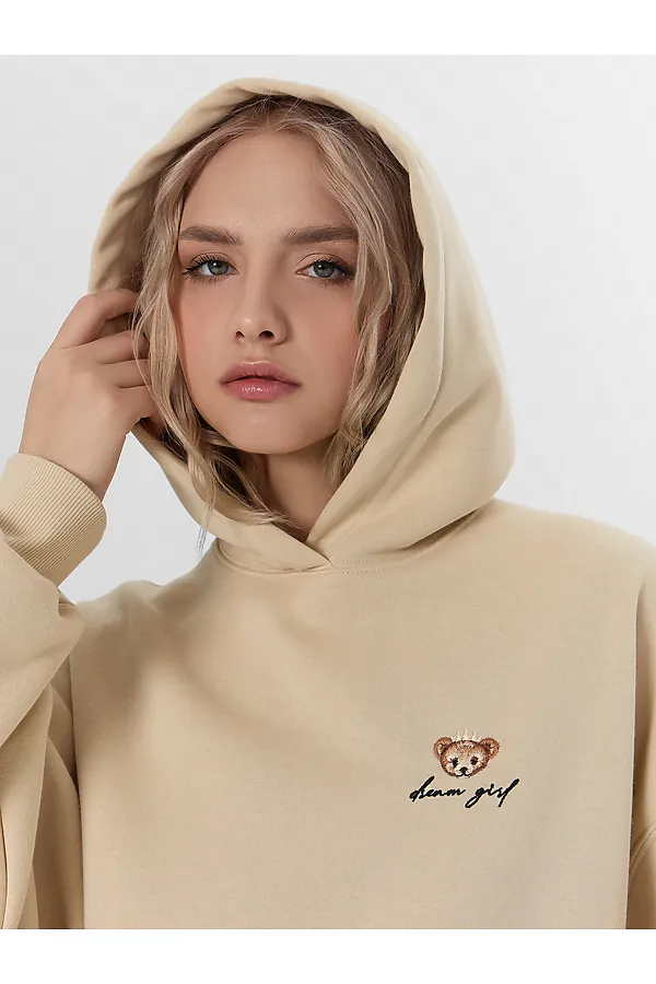 Худи женское MARK FORMELLE, св.бежевый +печать - фото 2