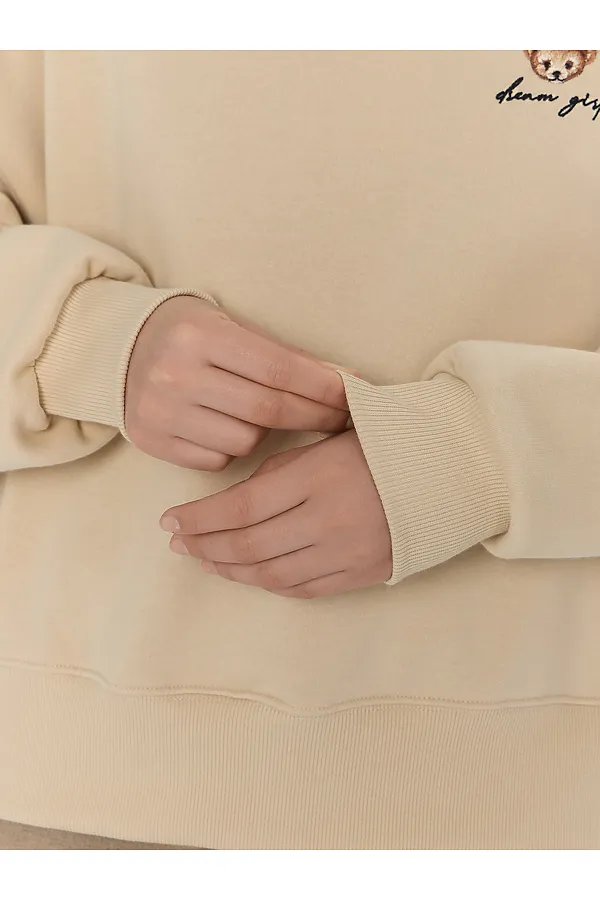 Худи женское MARK FORMELLE, св.бежевый +печать - фото 2