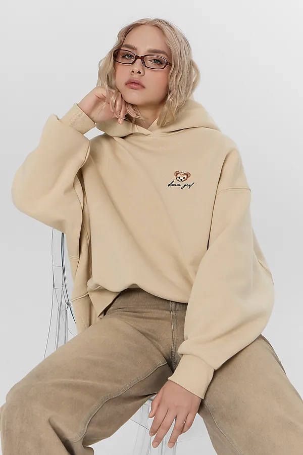 Худи женское MARK FORMELLE, св.бежевый +печать - фото 2