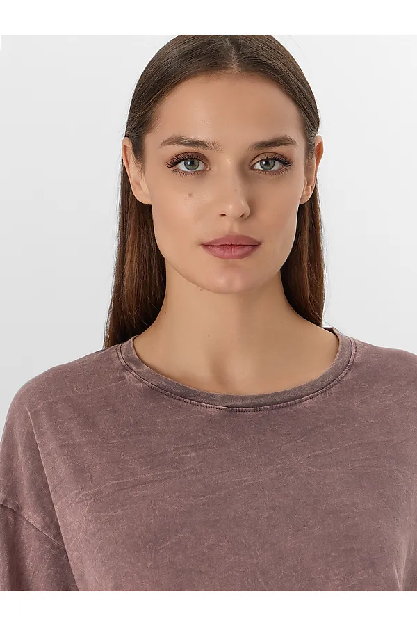 Джемпер женский MARK FORMELLE, acid wash бордово-серый - фото 2