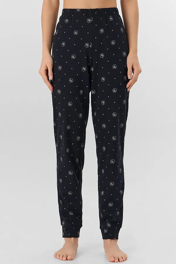 Комплект женский (футболка, брюки) MARK FORMELLE, черный +mf на черном - фото 2