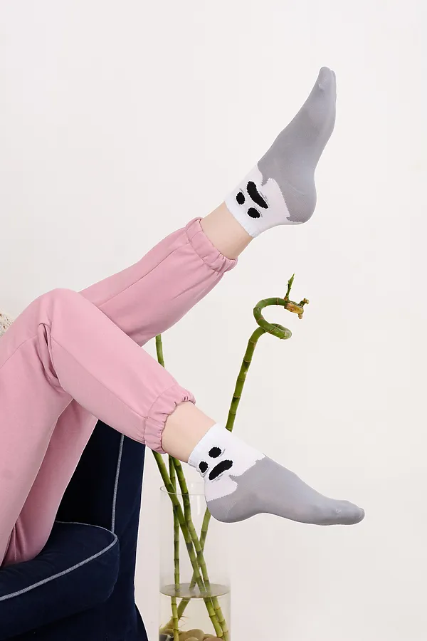 Носки детские Привидение (набор 3 пары) НАТАЛИ, белый, серый, черный - фото 2