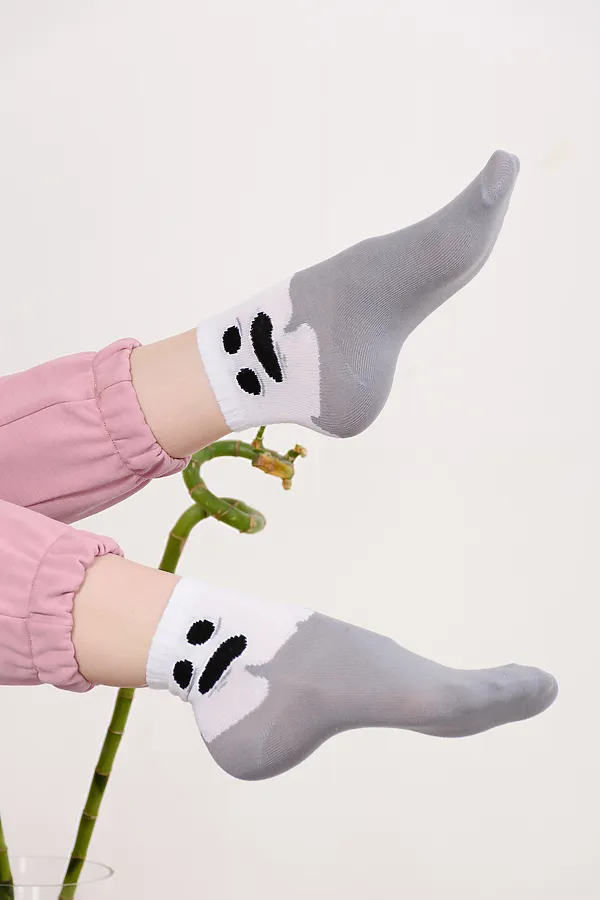 Носки детские Привидение (набор 3 пары) НАТАЛИ, белый, серый, черный - фото 2