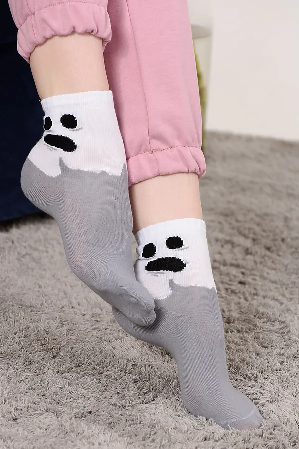 Носки детские Привидение (набор 3 пары) НАТАЛИ, белый, серый, черный - фото 2