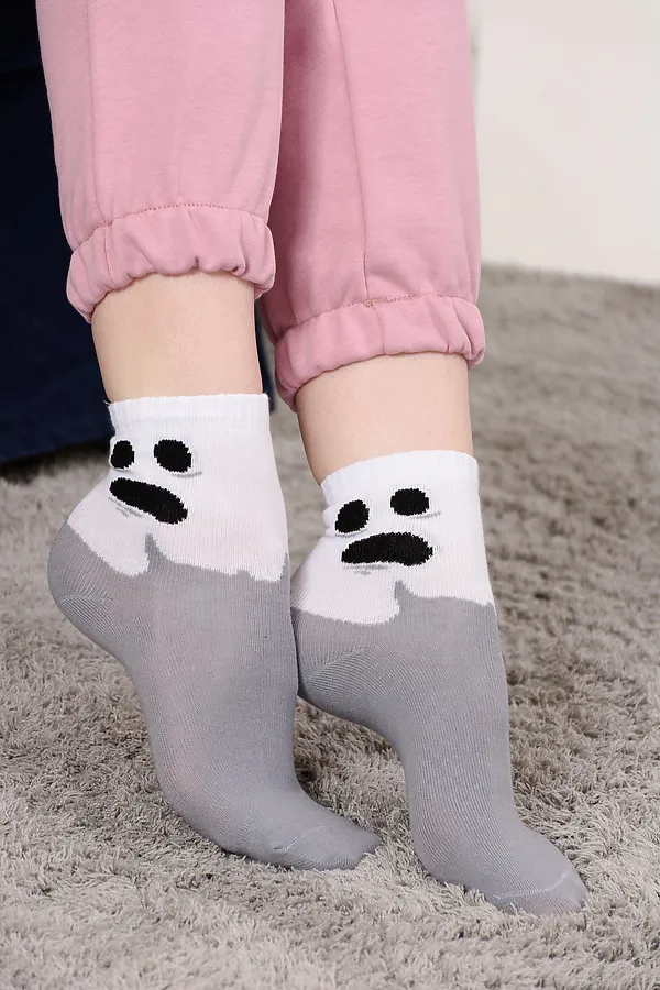 Носки детские Привидение (набор 3 пары) НАТАЛИ, белый, серый, черный - фото 2