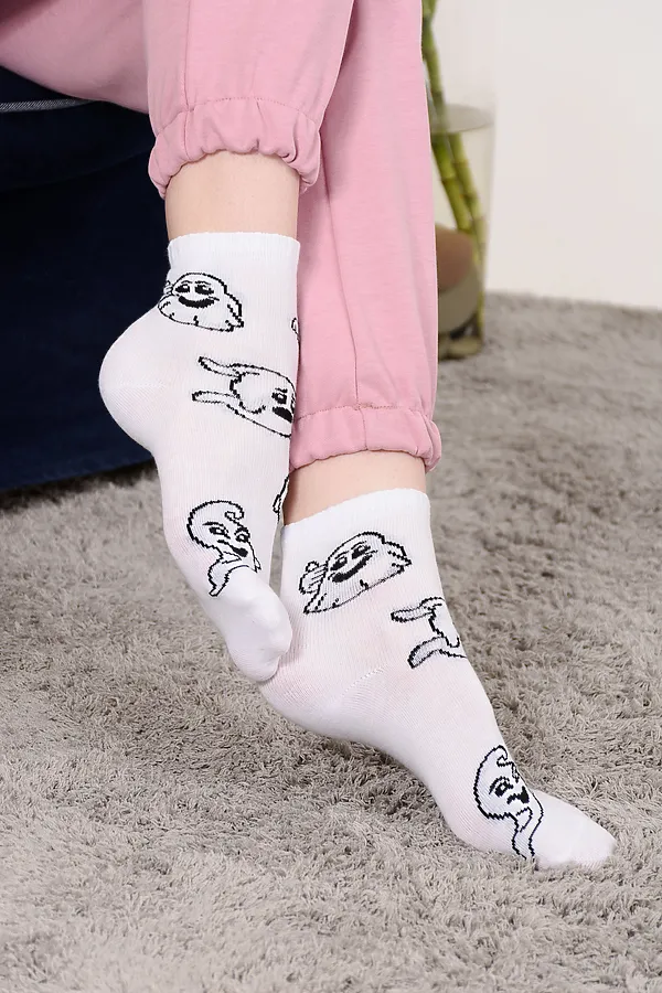 Носки детские Привидение (набор 3 пары) НАТАЛИ, белый, серый, черный - фото 2