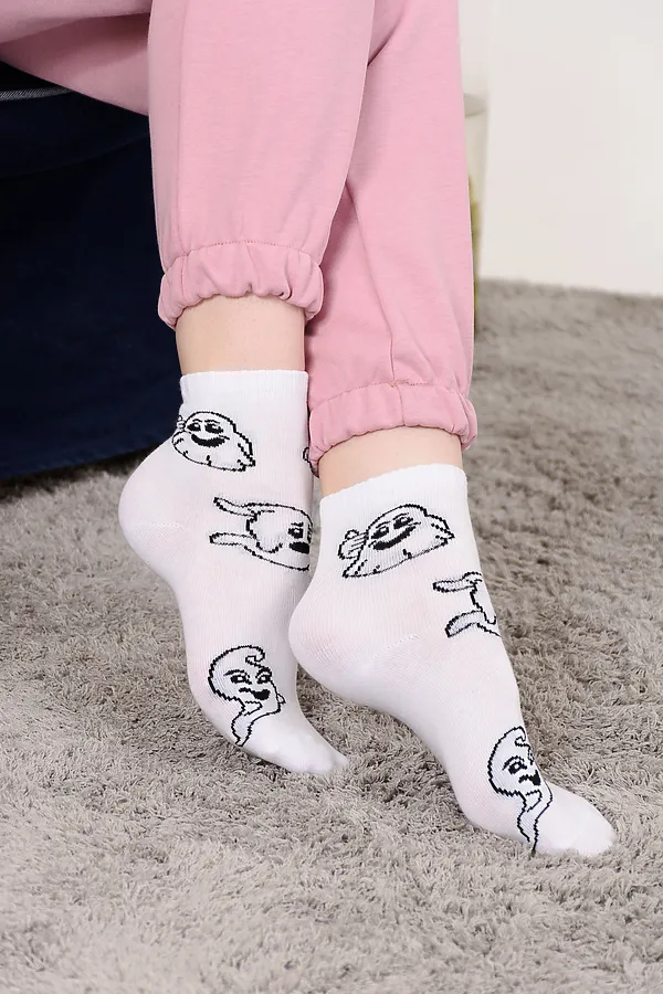 Носки детские Привидение (набор 3 пары) НАТАЛИ, белый, серый, черный - фото 2