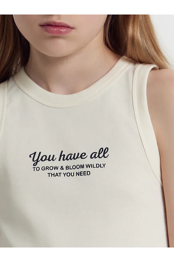 Топ для девочек MARK FORMELLE, молочный +печать - фото 2