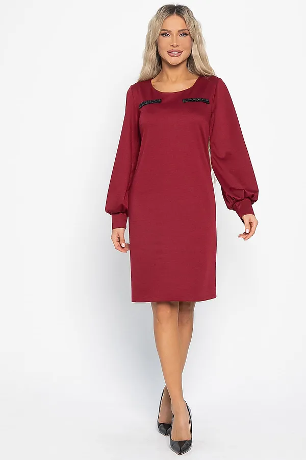 Платье Шарли LADY TAIGA, бордовое - фото 2
