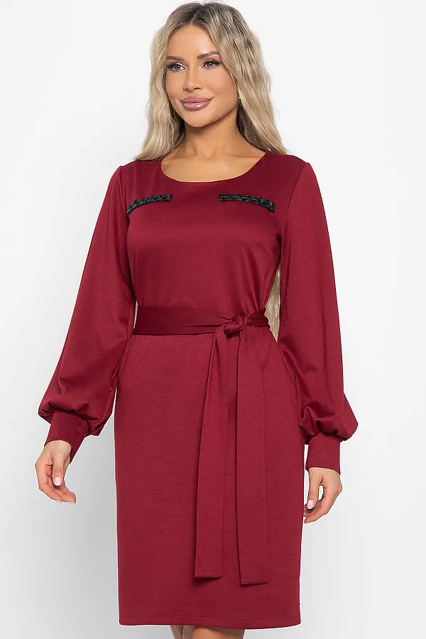 Платье Шарли LADY TAIGA, бордовое - фото 2