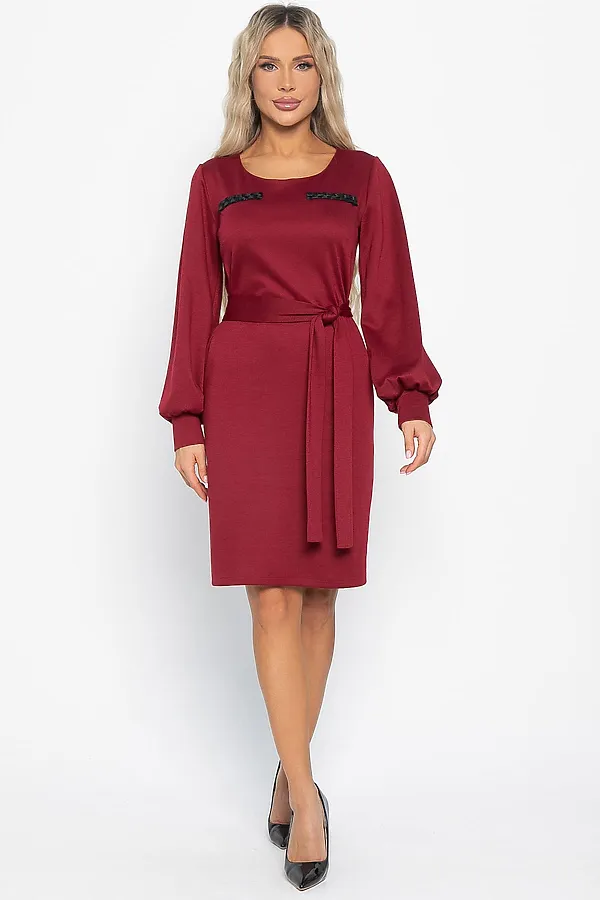 Платье Шарли LADY TAIGA, бордовое - фото 2
