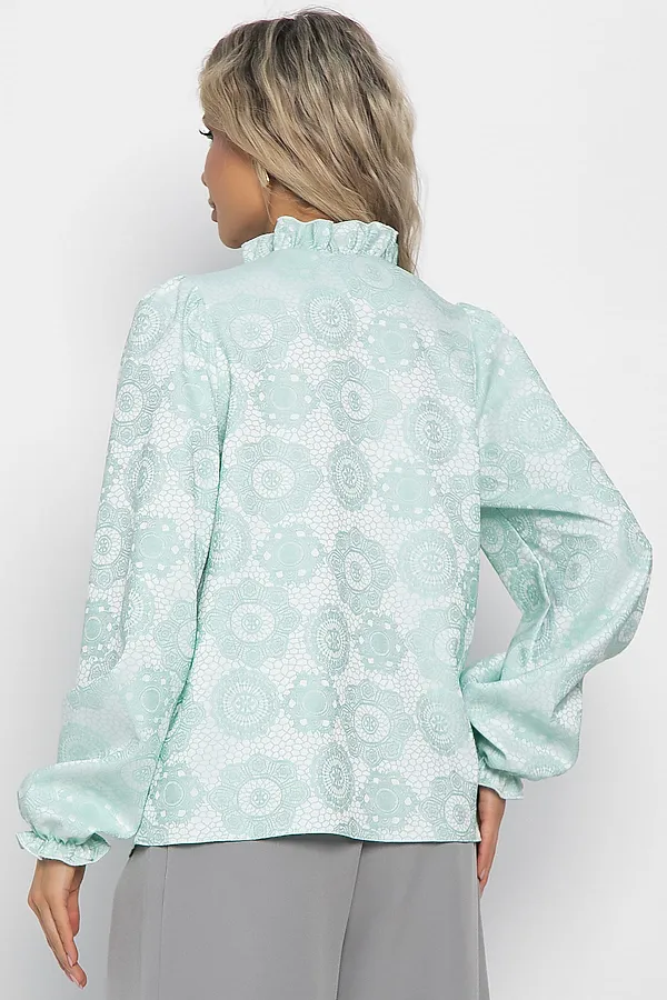 Блуза Доменика LADY TAIGA, бело-мятная - фото 2